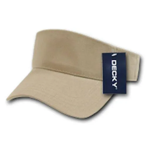 1 Dozen Blank Decky Golf Sports Sun Summer Visors Cotton Wholesale Lots!