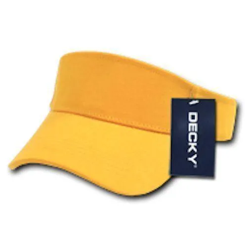 1 Dozen Blank Decky Golf Sports Sun Summer Visors Cotton Wholesale Lots!