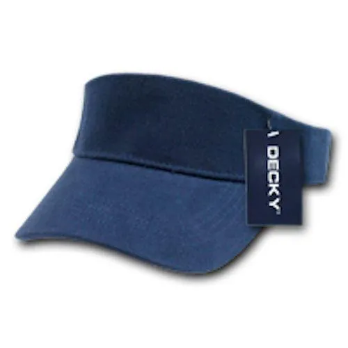 1 Dozen Blank Decky Golf Sports Sun Summer Visors Cotton Wholesale Lots!