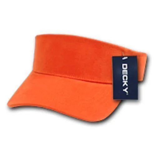 1 Dozen Blank Decky Golf Sports Sun Summer Visors Cotton Wholesale Lots!