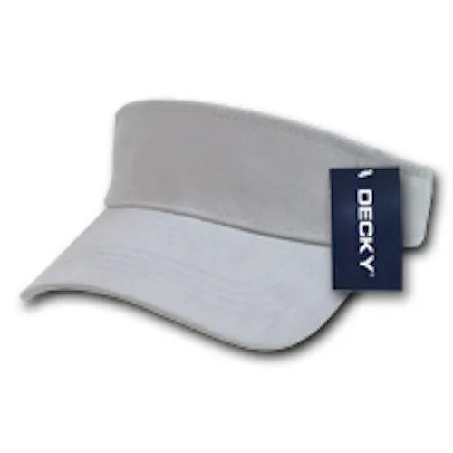 1 Dozen Blank Decky Golf Sports Sun Summer Visors Cotton Wholesale Lots!