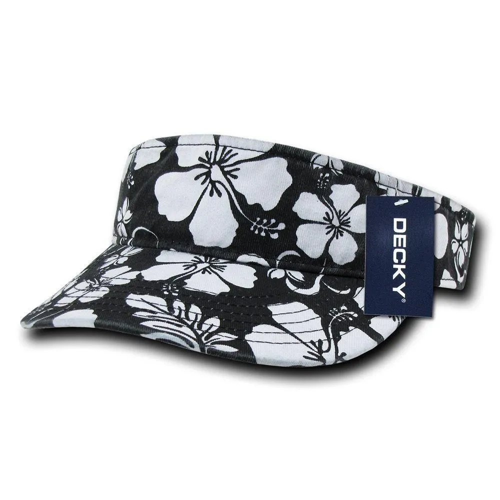 1 Dozen Decky Floral Flower Polo Visor Curved Summer Sun Sports Golf Wholesale