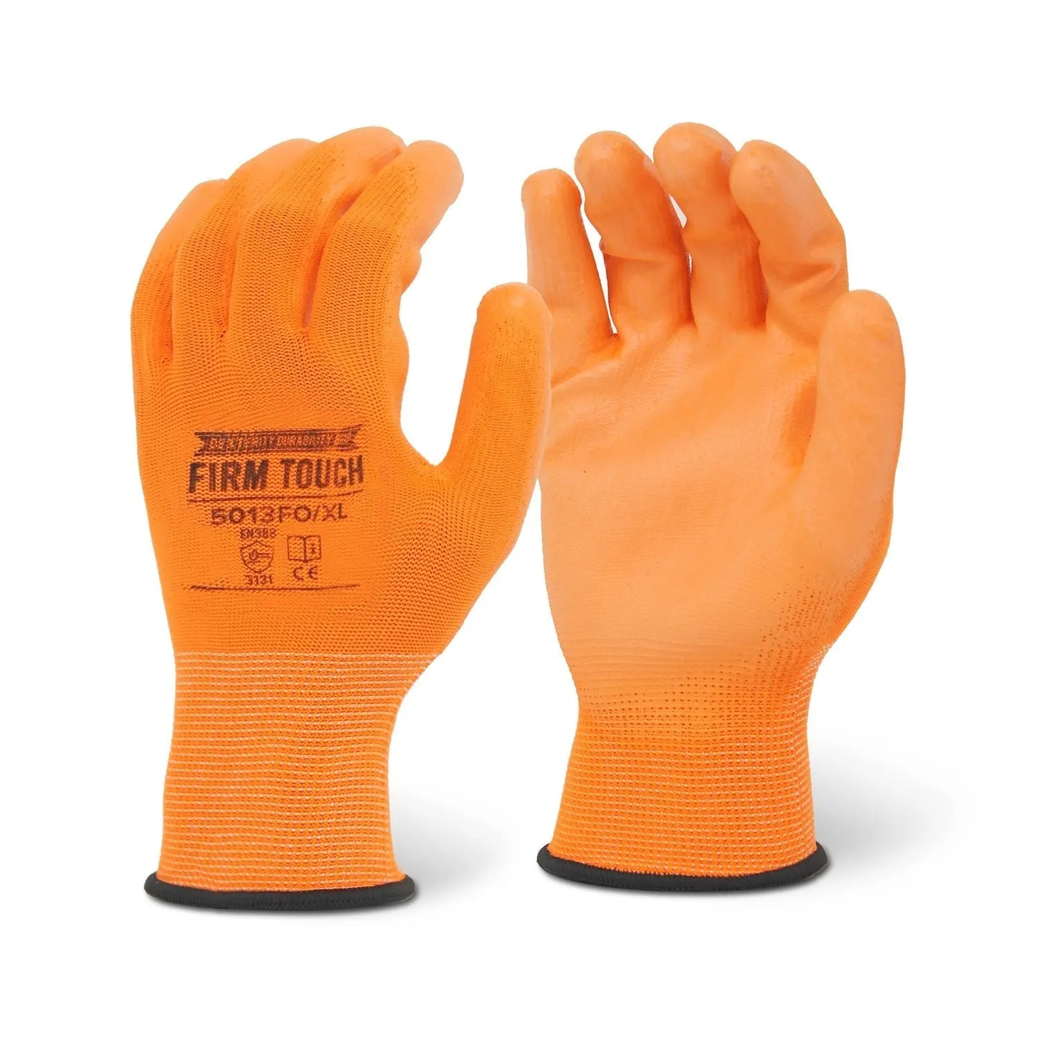 12 Pairs - Hi Vis Polyurethane Coated Nylon Gloves