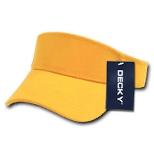 6 Lot Blank Decky Golf Sports Sun Summer Visors Cotton Wholesale Lots!