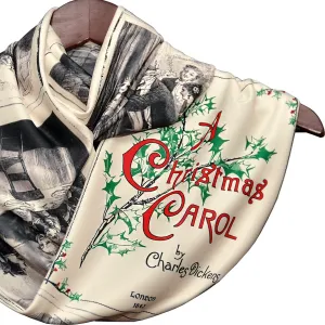 A Christmas Carol by Charles Dickens Infinity Scarf, Book Scarf, Literary Gift.