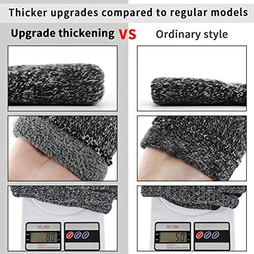 Achiou Winter Gloves for Men Women, Upgraded Thicken Touch Screen, Anti-Slip Silicone Gel, Thermal Soft Knit Lining