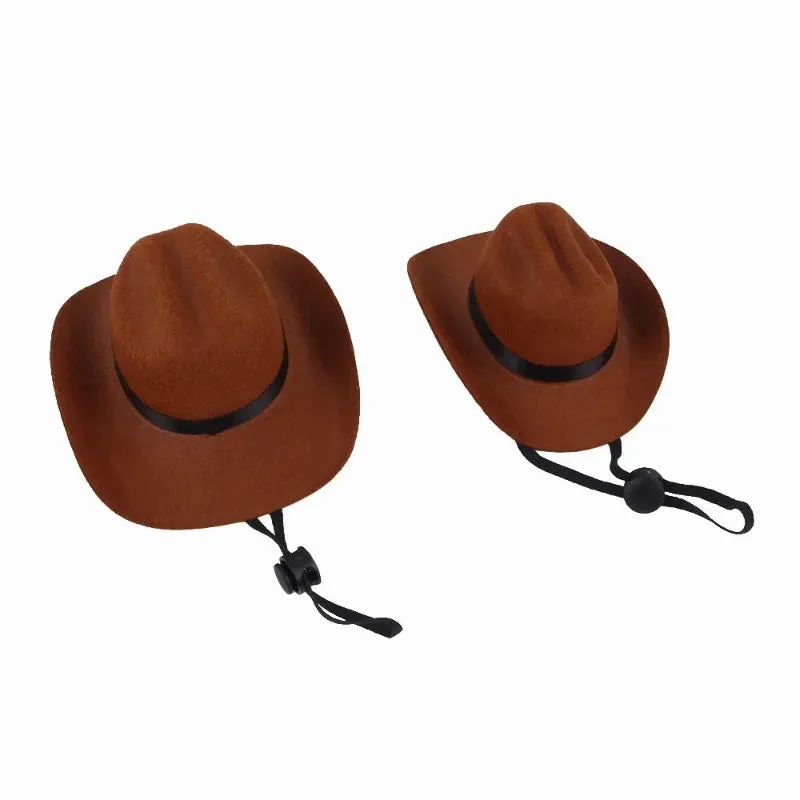 Adjustable Cowboy Hat - Fashionable Caps for Pet Puppies