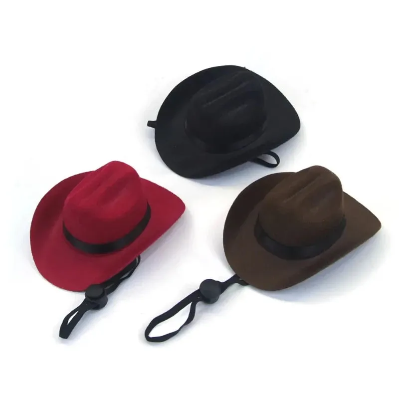 Adjustable Cowboy Hat - Fashionable Caps for Pet Puppies