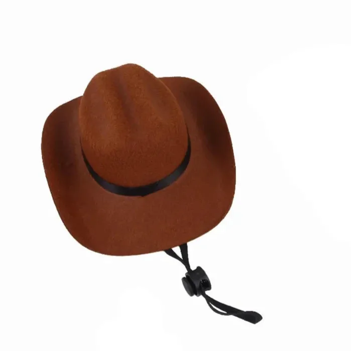 Adjustable Cowboy Hat - Fashionable Caps for Pet Puppies