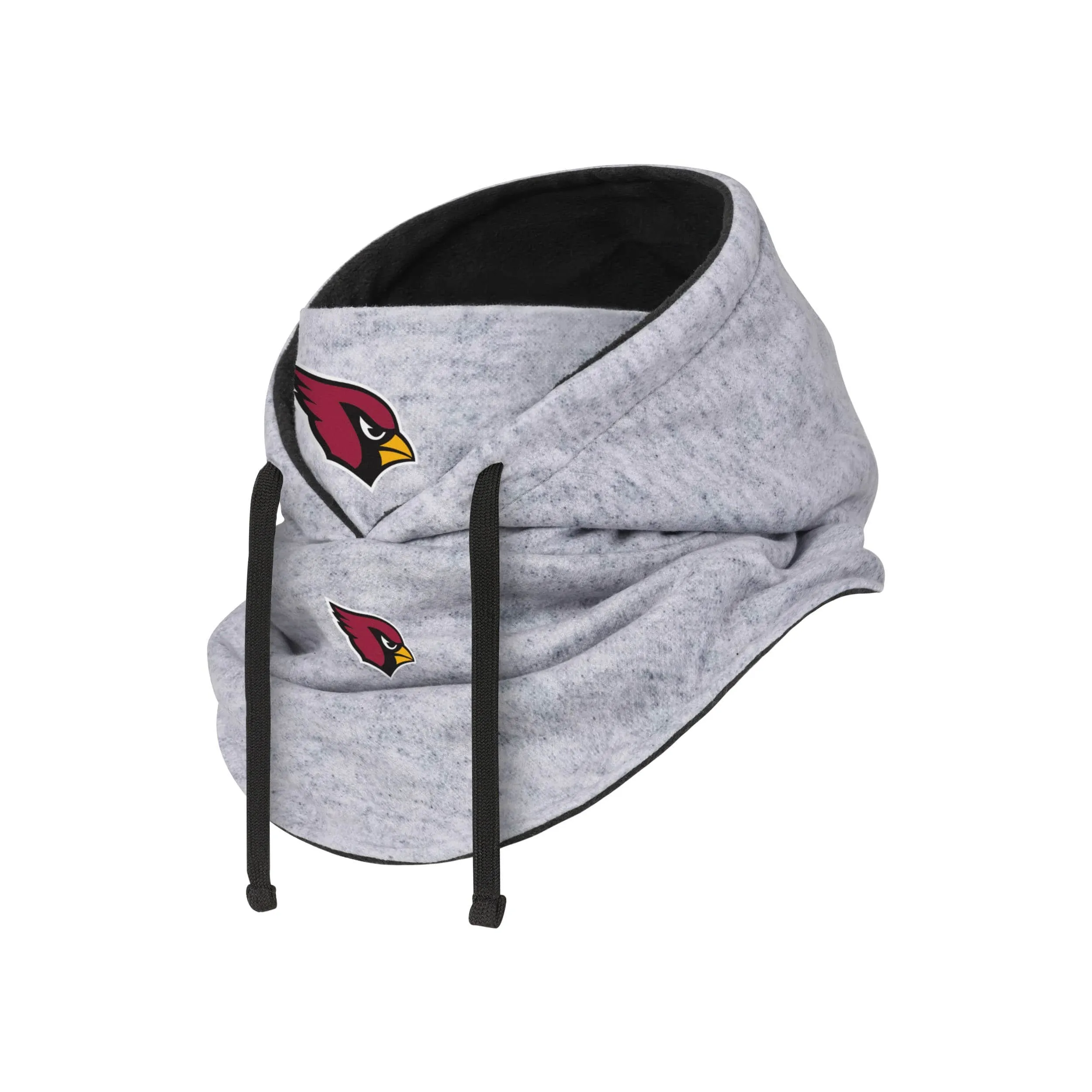 Arizona Cardinals NFL Heather Gray Drawstring Hooded Gaiter Scarf