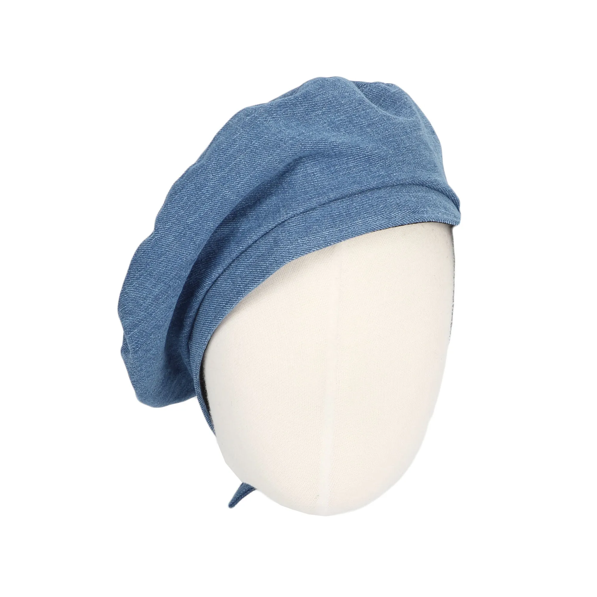 Beret Hat Denim Cotton British Style Strap Adjustable JDF1177