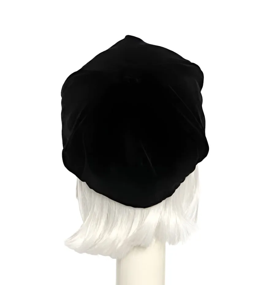 Black Velvet Beret Hat