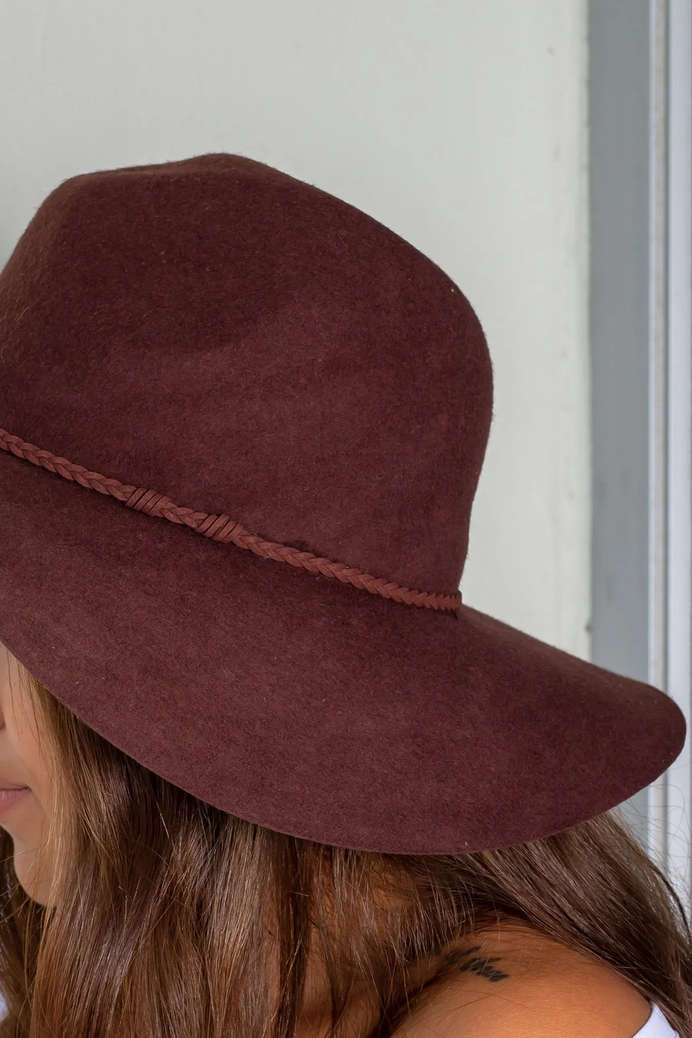 Brown Wool Panama Hat