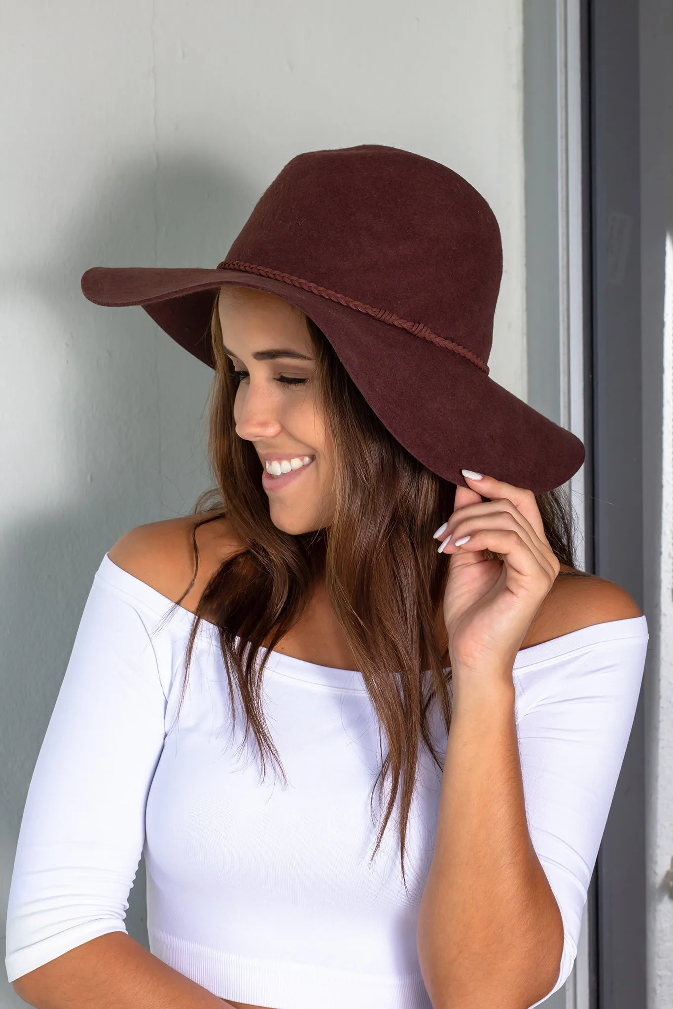 Brown Wool Panama Hat