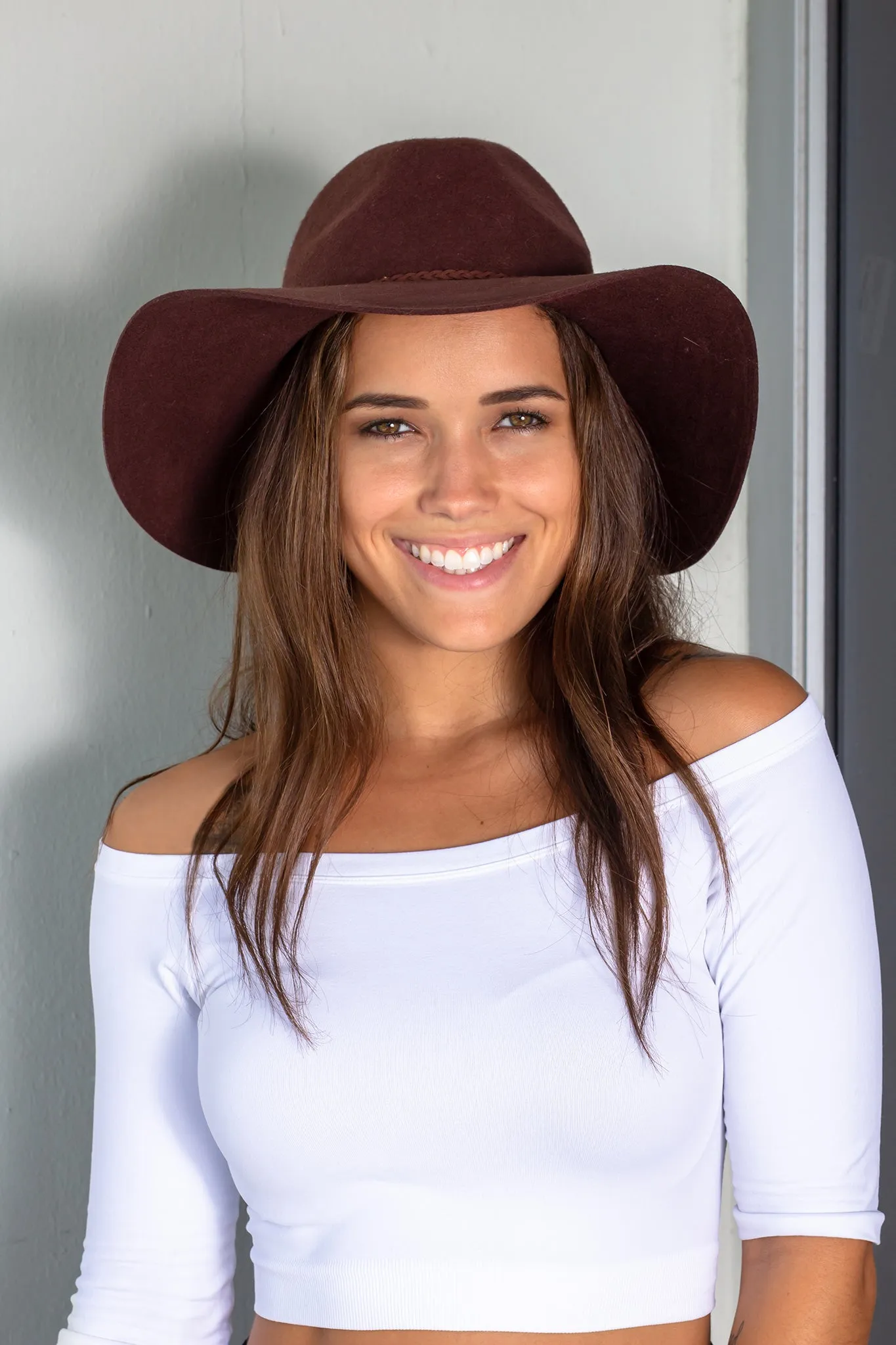 Brown Wool Panama Hat