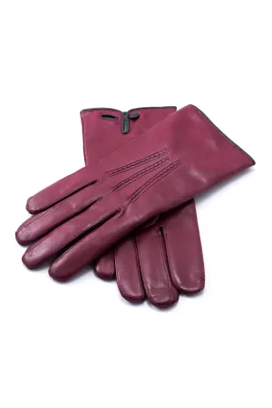 Burgundy Lamb Nappa Leather Dress Gloves