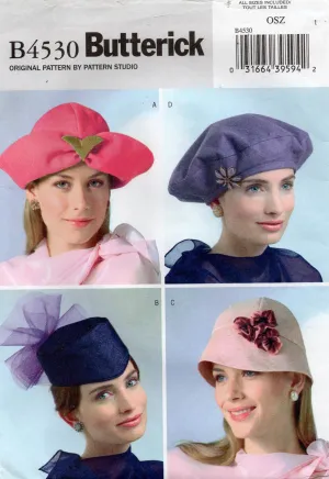 Butterick B4530 Womens Hats in 4 Styles Out Of Print Sewing Pattern UNCUT Factory Folded