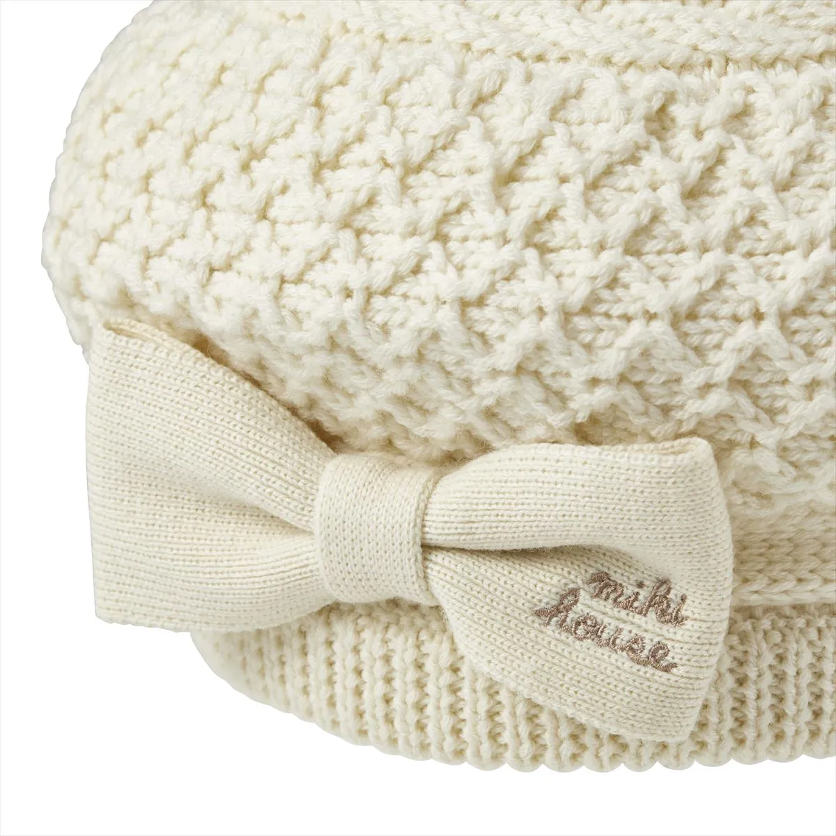 Cable Knitted Bow Beret