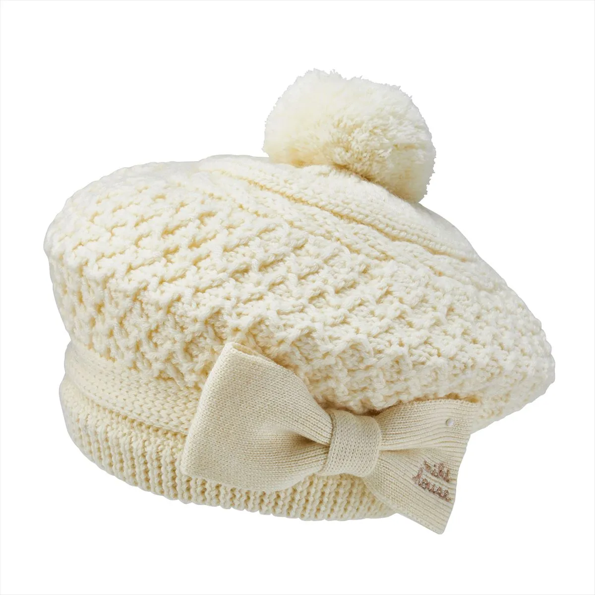 Cable Knitted Bow Beret