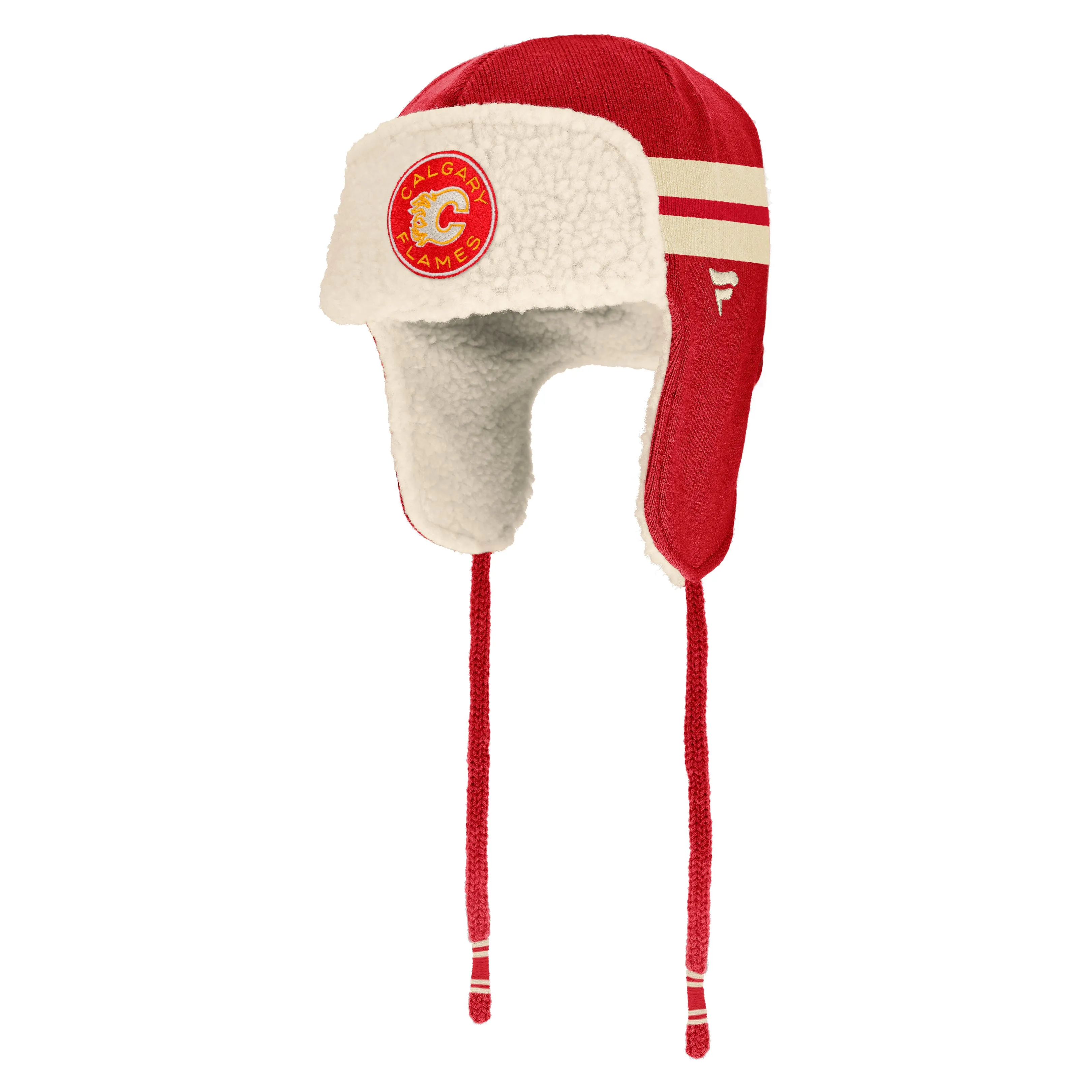 Calgary Flames NHL Fanatics Branded Men's Red/Cream 2023 Heritage Classic Trapper Hat