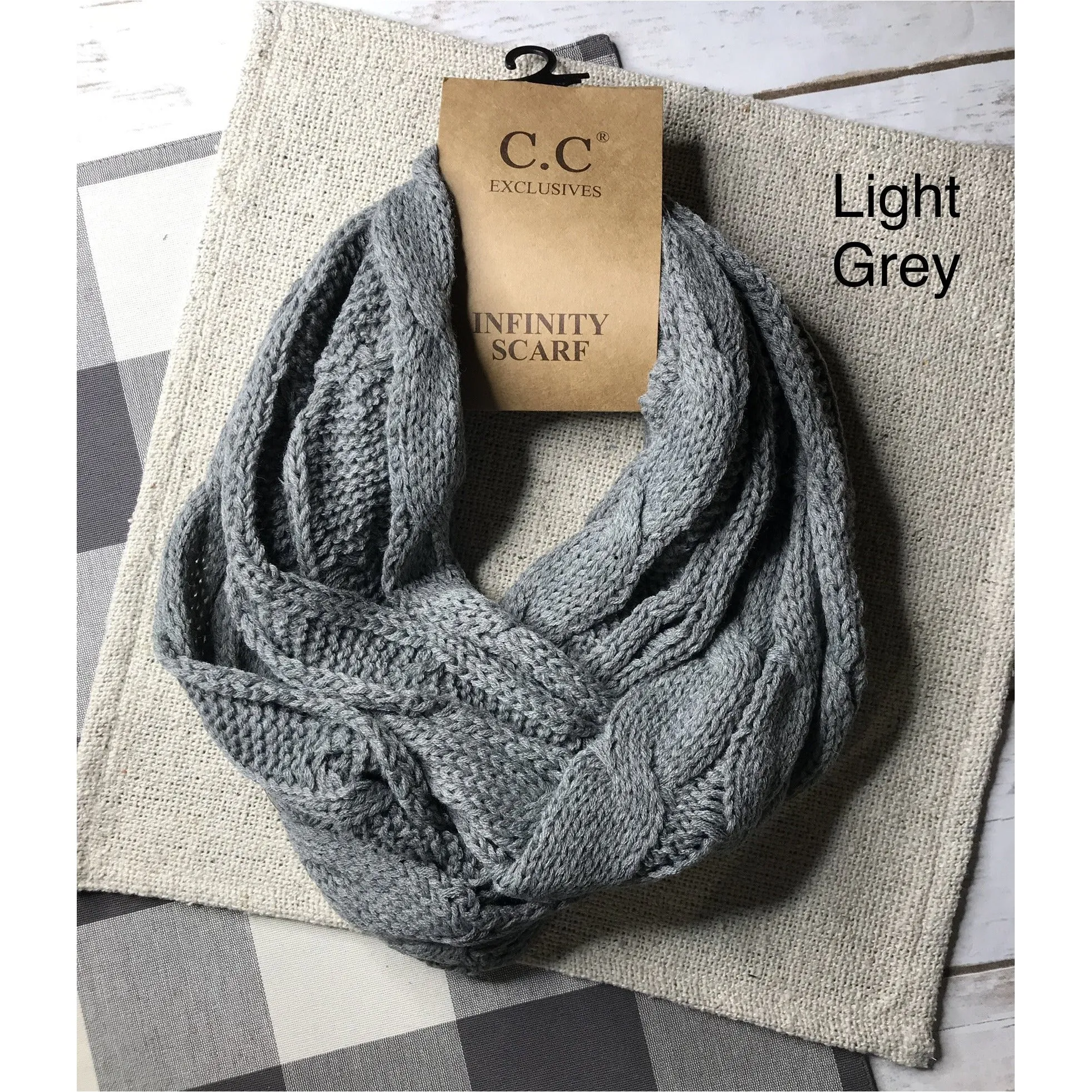 {C.C Cable Knit} Infinity Scarf