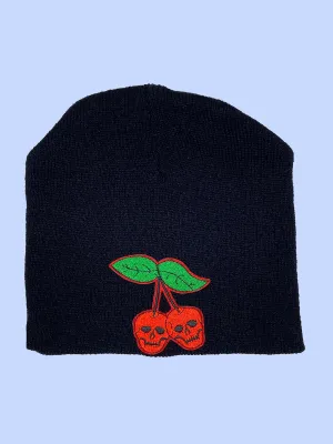 Cherry Skull Short Beanie