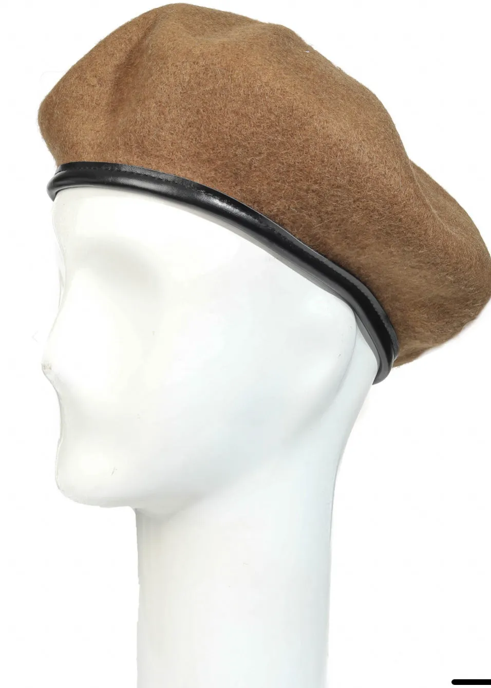 Chic Wool Beret Hats, Tan or Camel