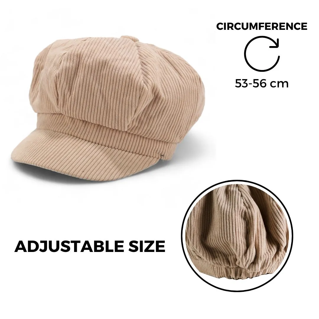 Chokore Corduroy Beret Cap (Camel)