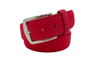 Classic Suede Belt - Red