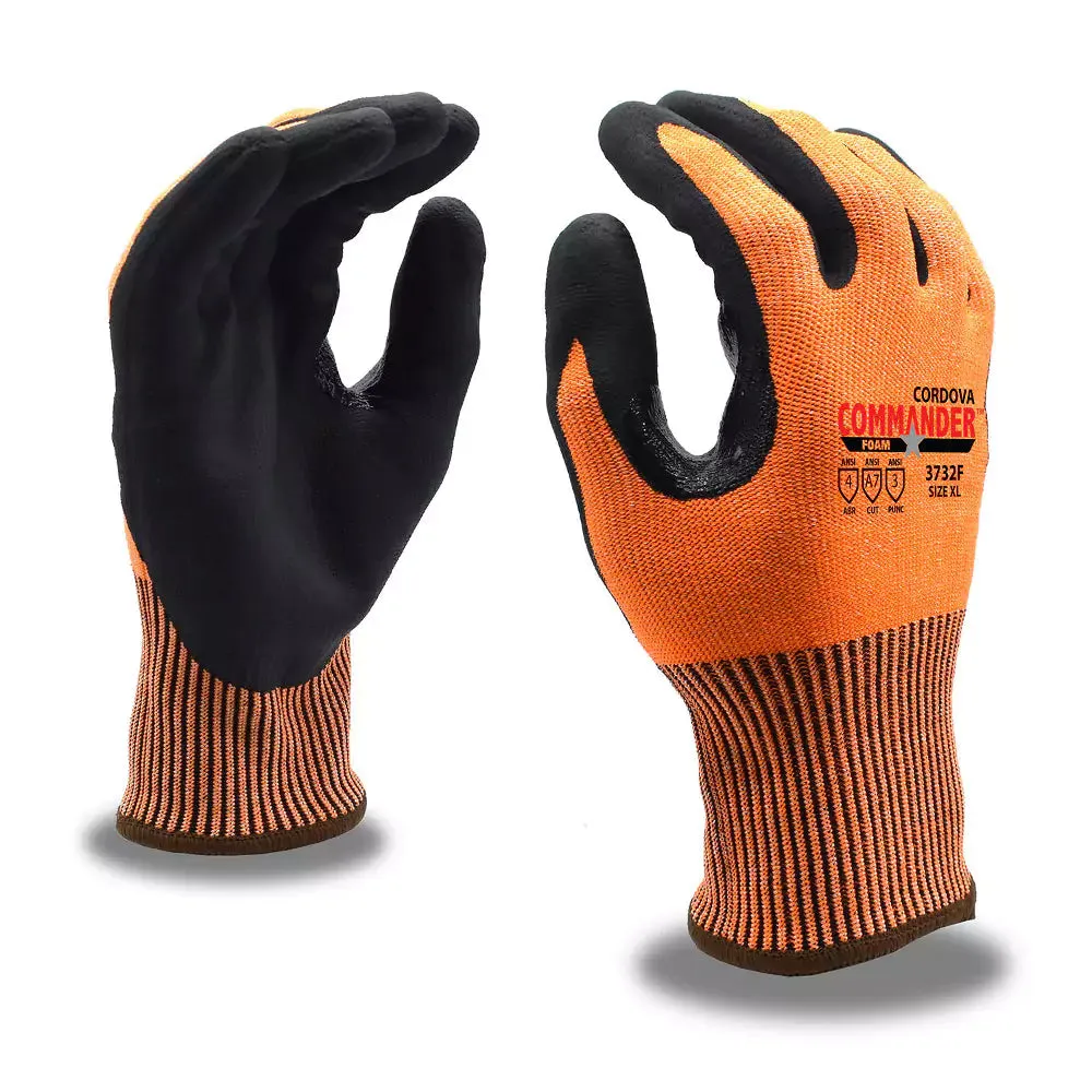 Cordova Safety Commander Foam Cut Resistant Gloves - 13-Gauge ANSI Cut Level A7