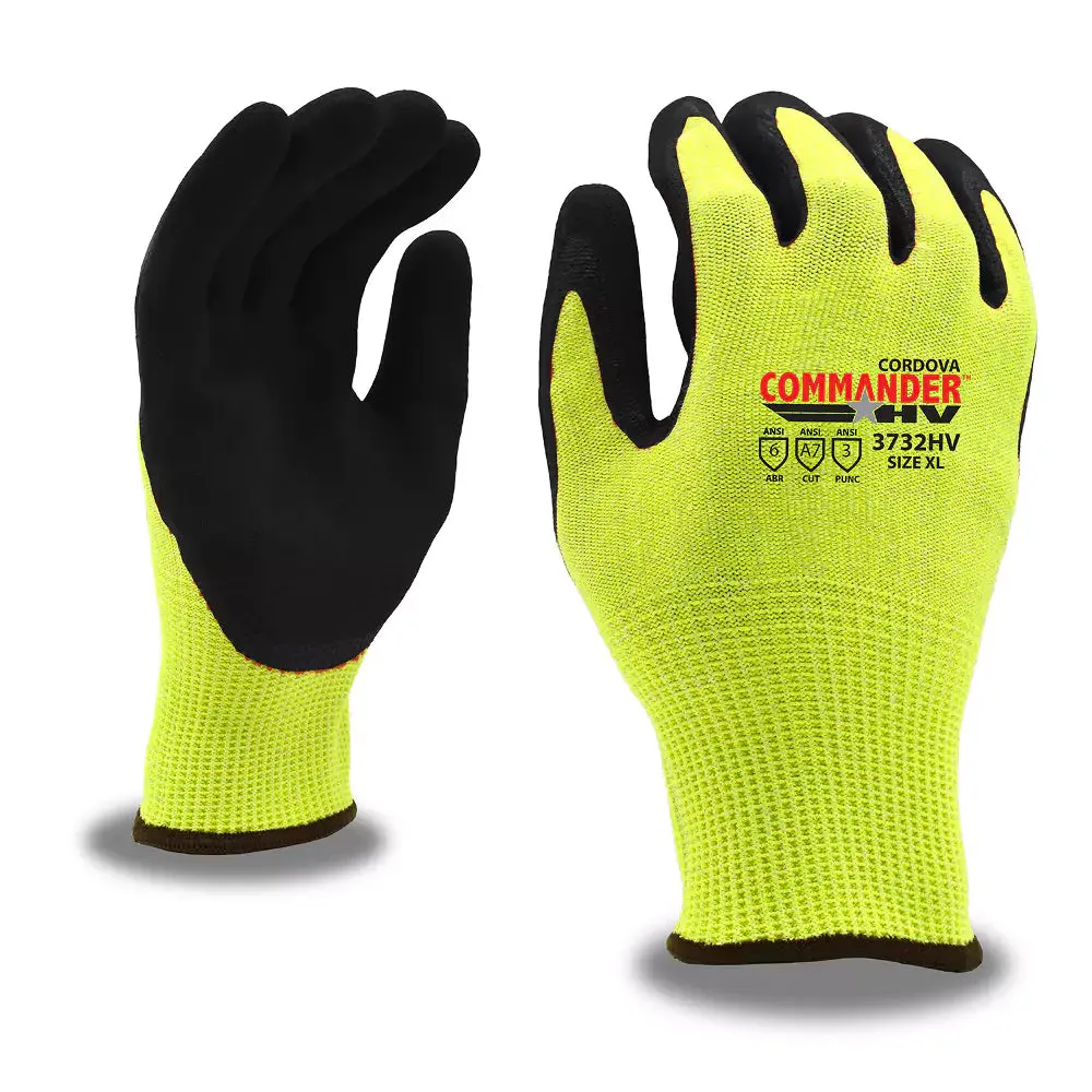 Cordova Safety Commander Foam Cut Resistant Gloves - 13-Gauge ANSI Cut Level A7