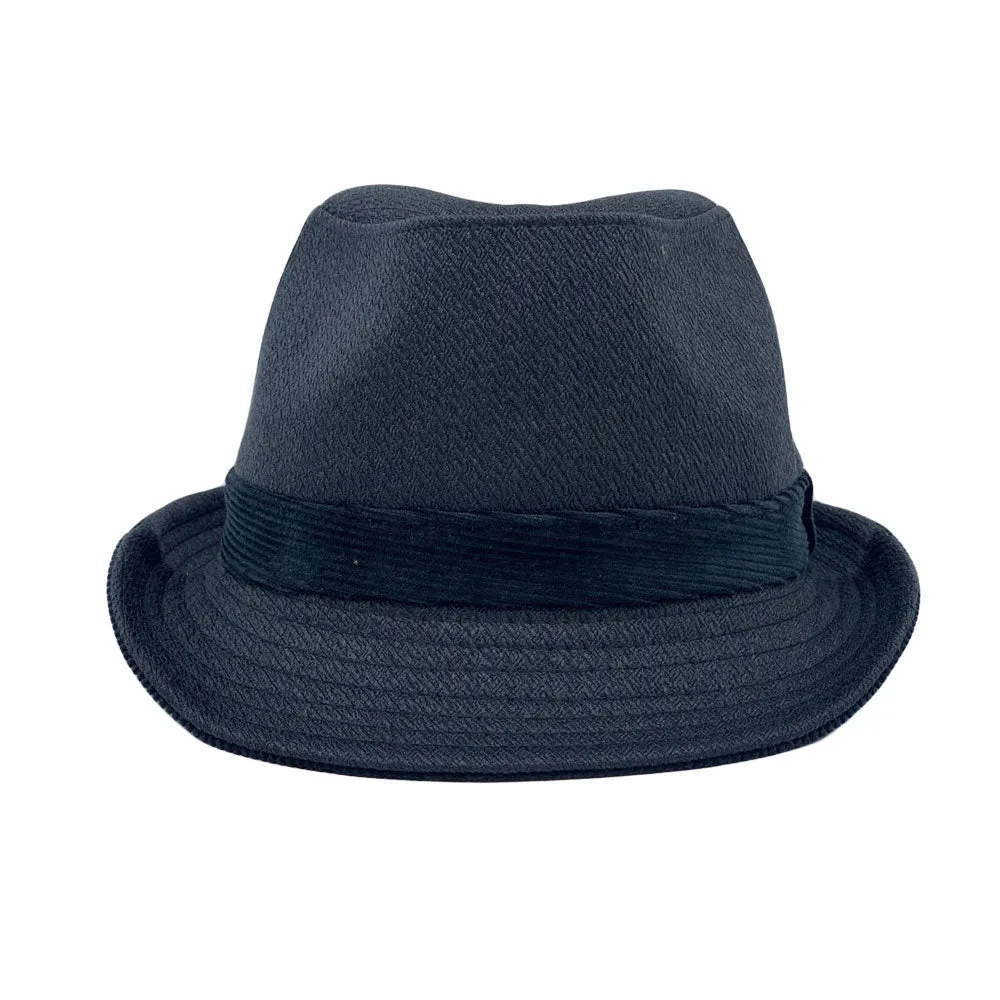 Cotton Twill Fedora Hat Classic Trilby Short Brim Panama Manhattan for Men Women LD61568