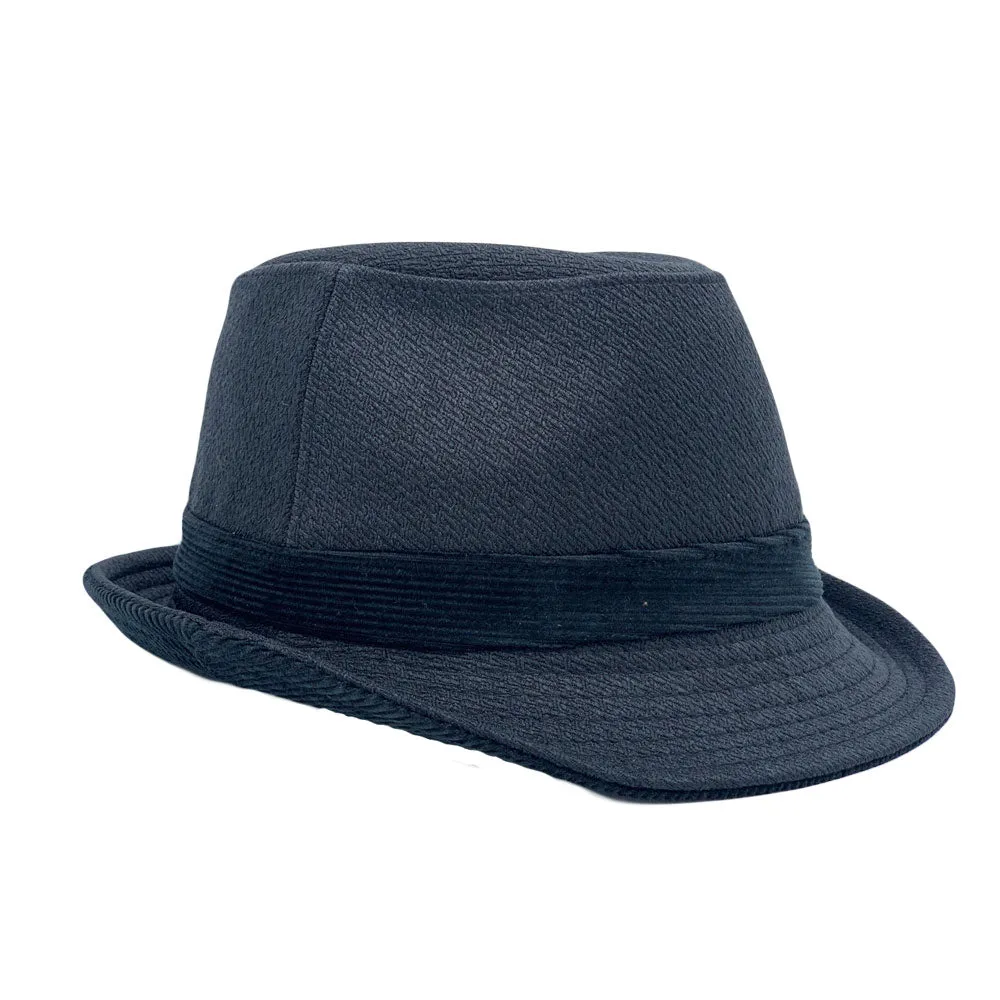 Cotton Twill Fedora Hat Classic Trilby Short Brim Panama Manhattan for Men Women LD61568