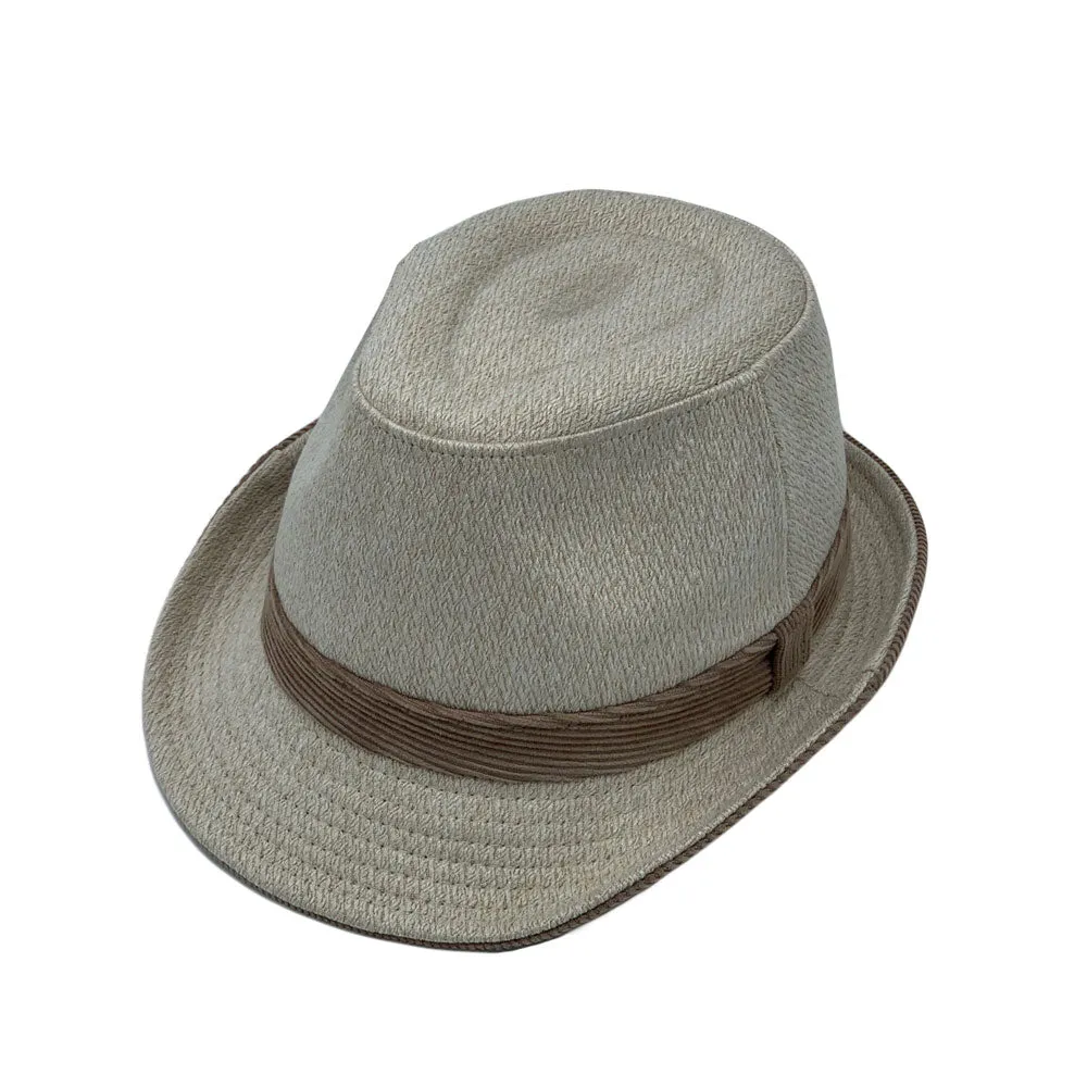 Cotton Twill Fedora Hat Classic Trilby Short Brim Panama Manhattan for Men Women LD61568