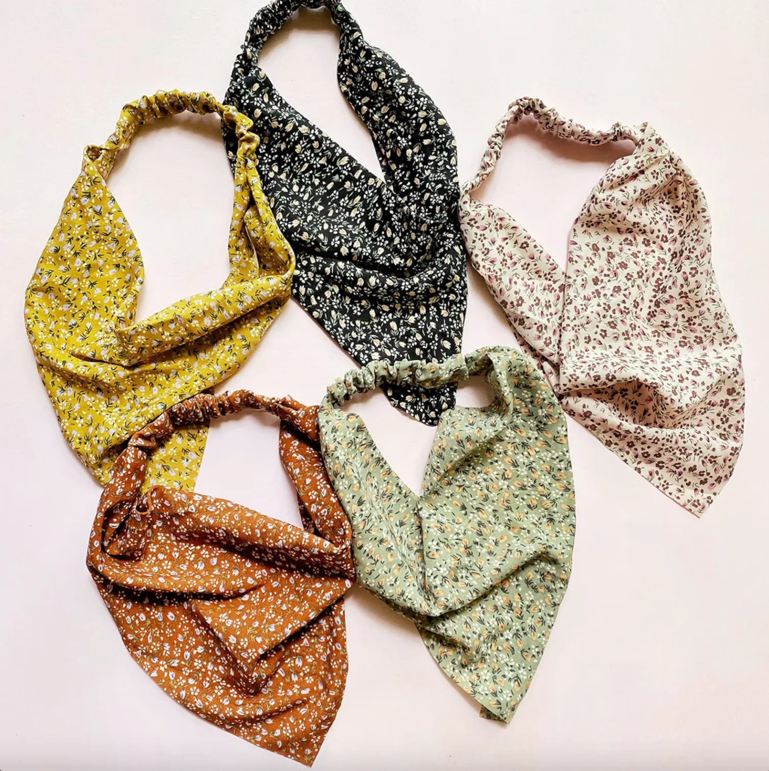 Dainty Floral Triangle Hair Bandana