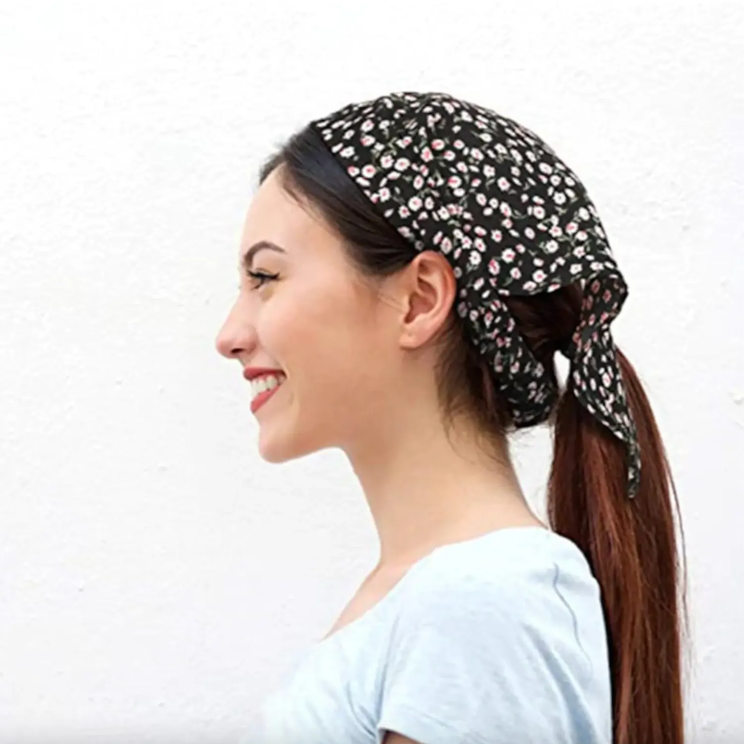 Dainty Floral Triangle Hair Bandana