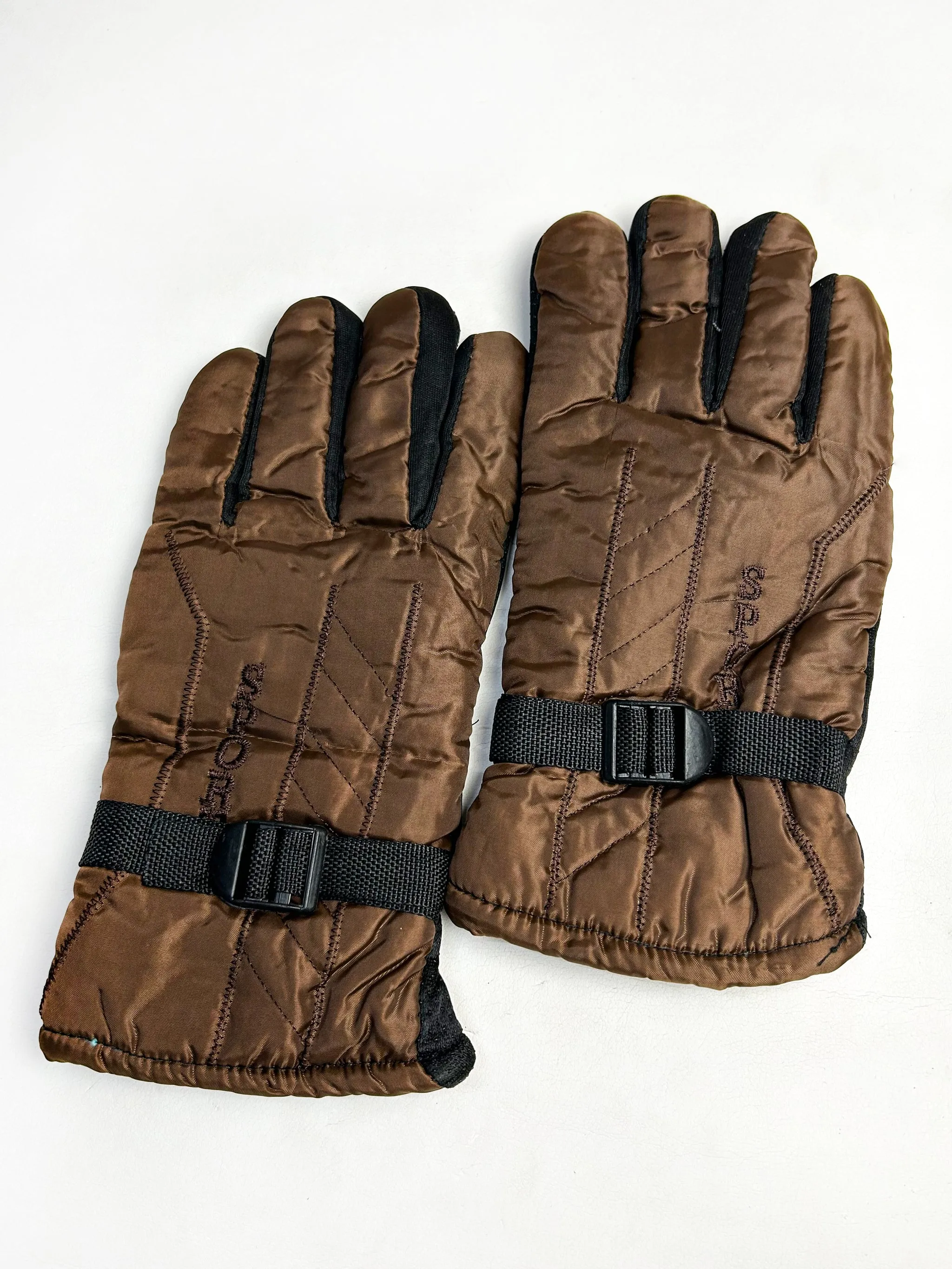 Dark Brown Winter Gloves For Women / Girls Winter Gloves / Full Finger Gloves WG09