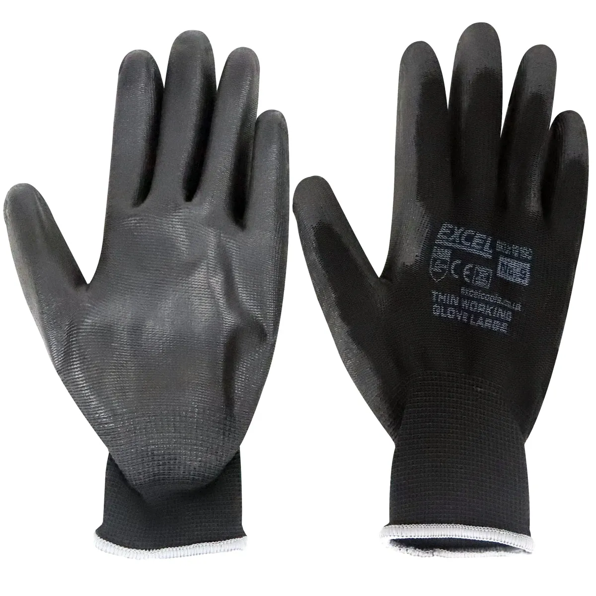 Excel Durable Grip Working Gloves Black Size L