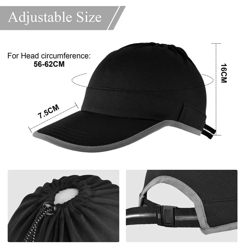 EXSKi Sports Sun Visor in Running Jogging Golf Hat for Men Women Adjustable Cap with Elastic String