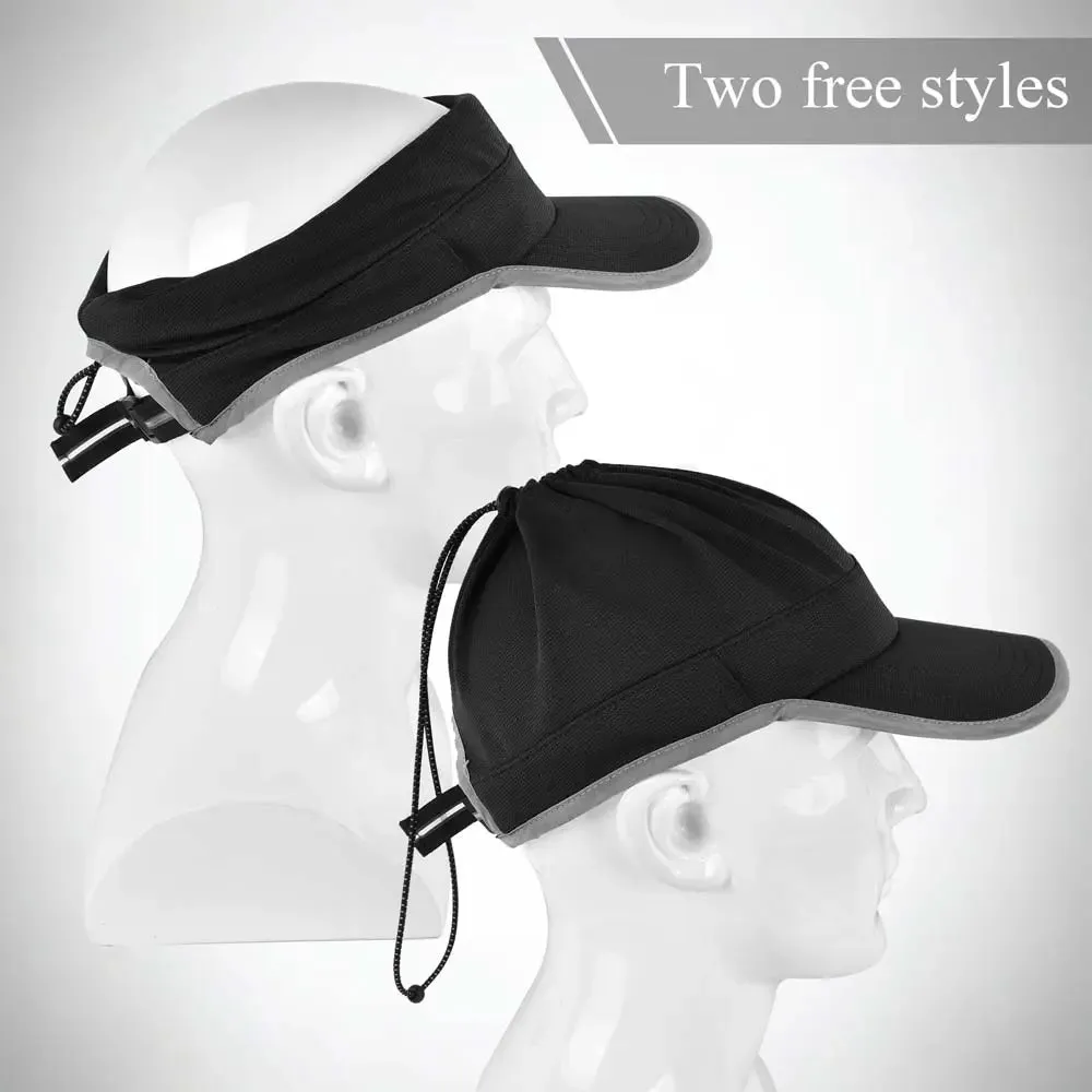 EXSKi Sports Sun Visor in Running Jogging Golf Hat for Men Women Adjustable Cap with Elastic String