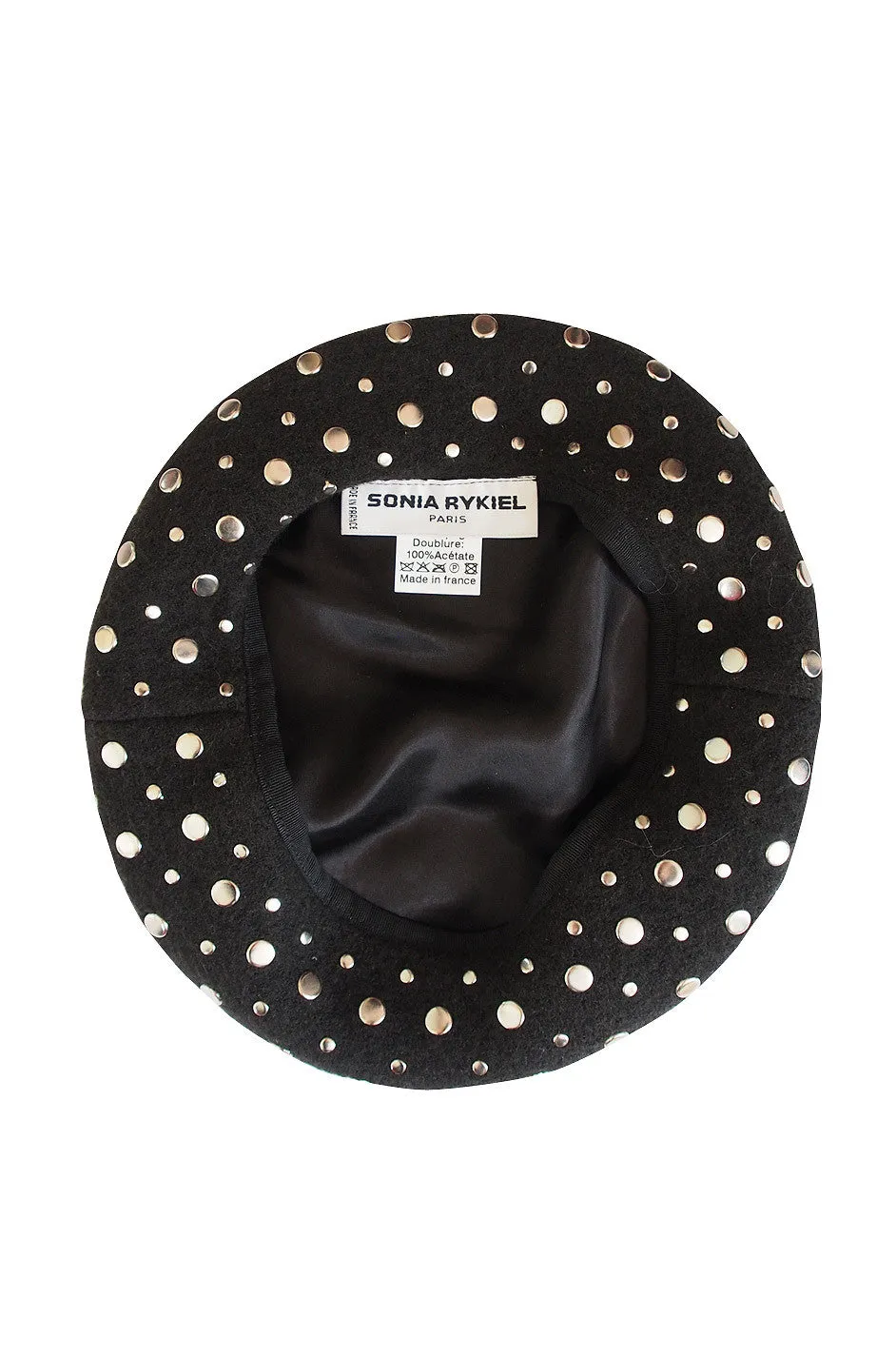 Fall 2000 Silver Studded Sonia Rykiel Book Piece Beret