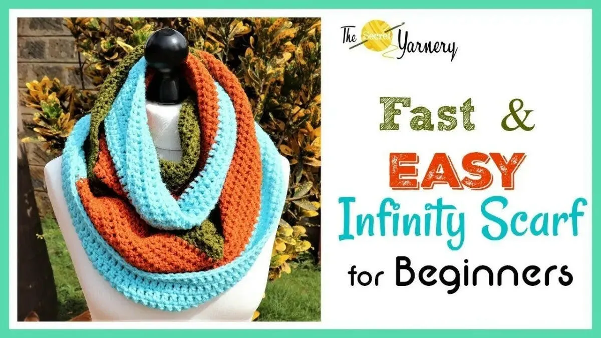 Fast & Easy Infinity Scarf – Quick Crochet Pattern for Beginners