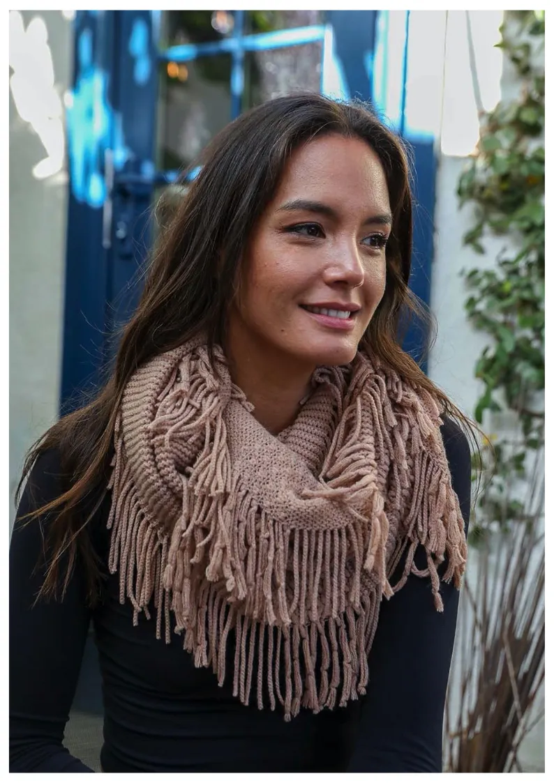 Fringed Infinity Scarf