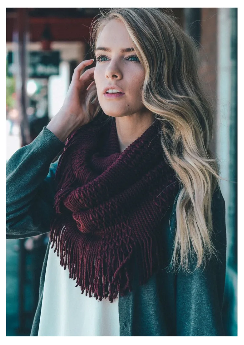 Fringed Infinity Scarf