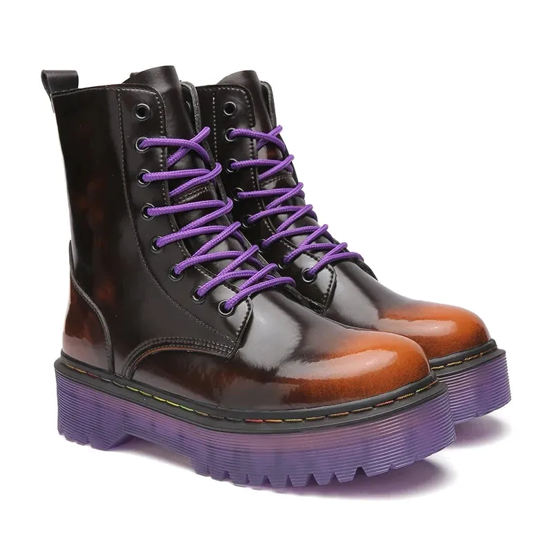 Funki Buys | Boots | Men's Women's 8-Hole Real Leather Boots