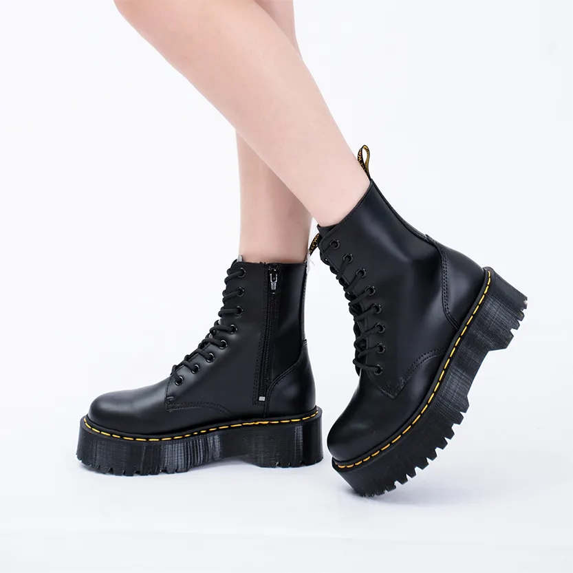 Funki Buys | Boots | Women's Men's Leather High-Top Zip Boots