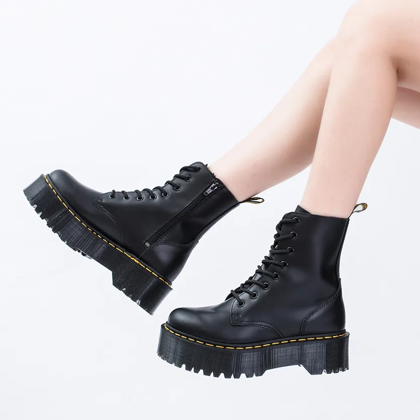 Funki Buys | Boots | Women's Men's Leather High-Top Zip Boots