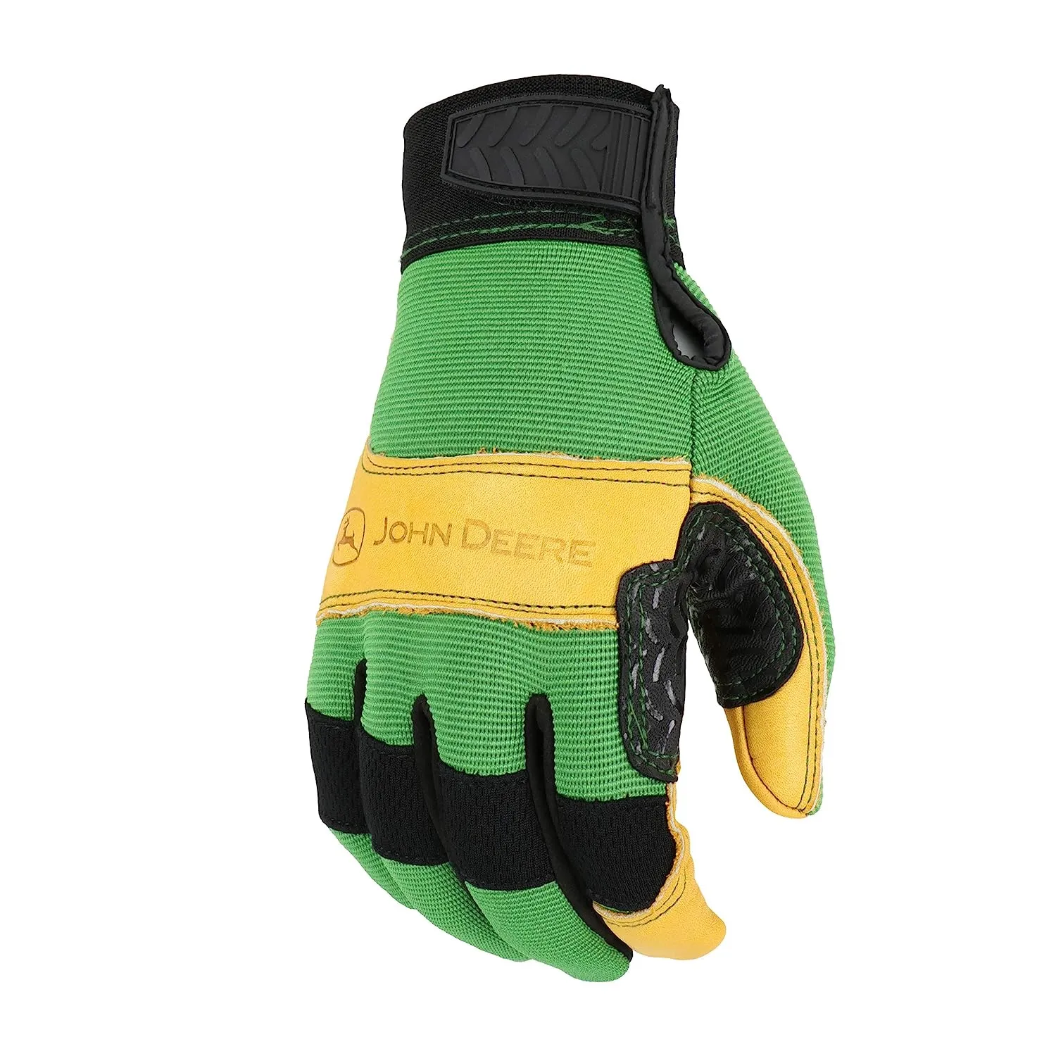 John Deere Grain Cowhide Leather Work Gloves