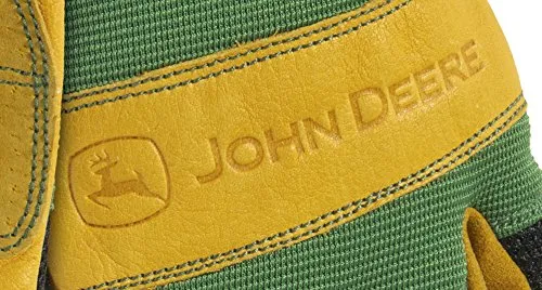 John Deere Grain Cowhide Leather Work Gloves