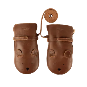 Kapi Classic Mittens Bear - Cognac Classic Leather